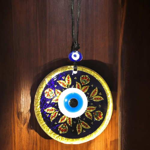 Woody Sofia Kırmızı Laleli Gold Renk Cam Süs Altın Varaklı Duvar Dekoru