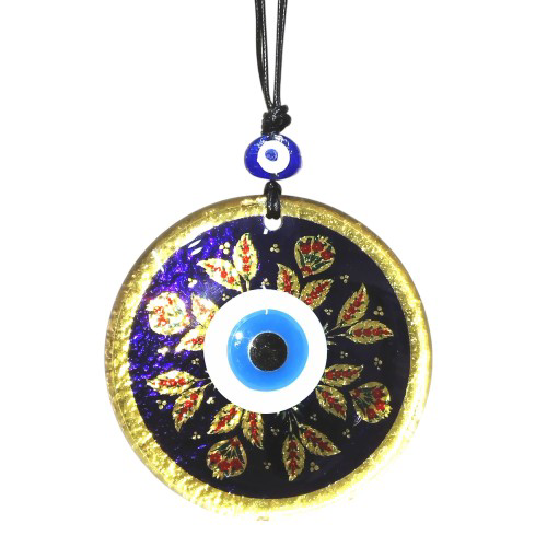 Woody Sofia Kırmızı Laleli Gold Renk Cam Süs Altın Varaklı Duvar Dekoru