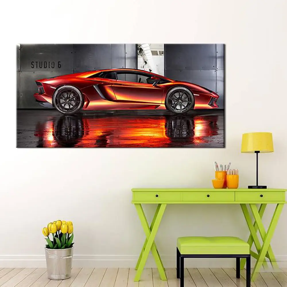 Kırmızı Lamborghini Kanvas Tablo Kırmızı Lamborghini Kanvas Tablo Fiyatı, Yorumları ve Özellikleri
