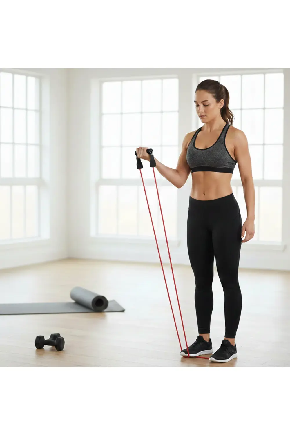 Kırmızı Latex Normal Direnç Lastiği 9 kg-Egzersiz Bandı-Fitness-E