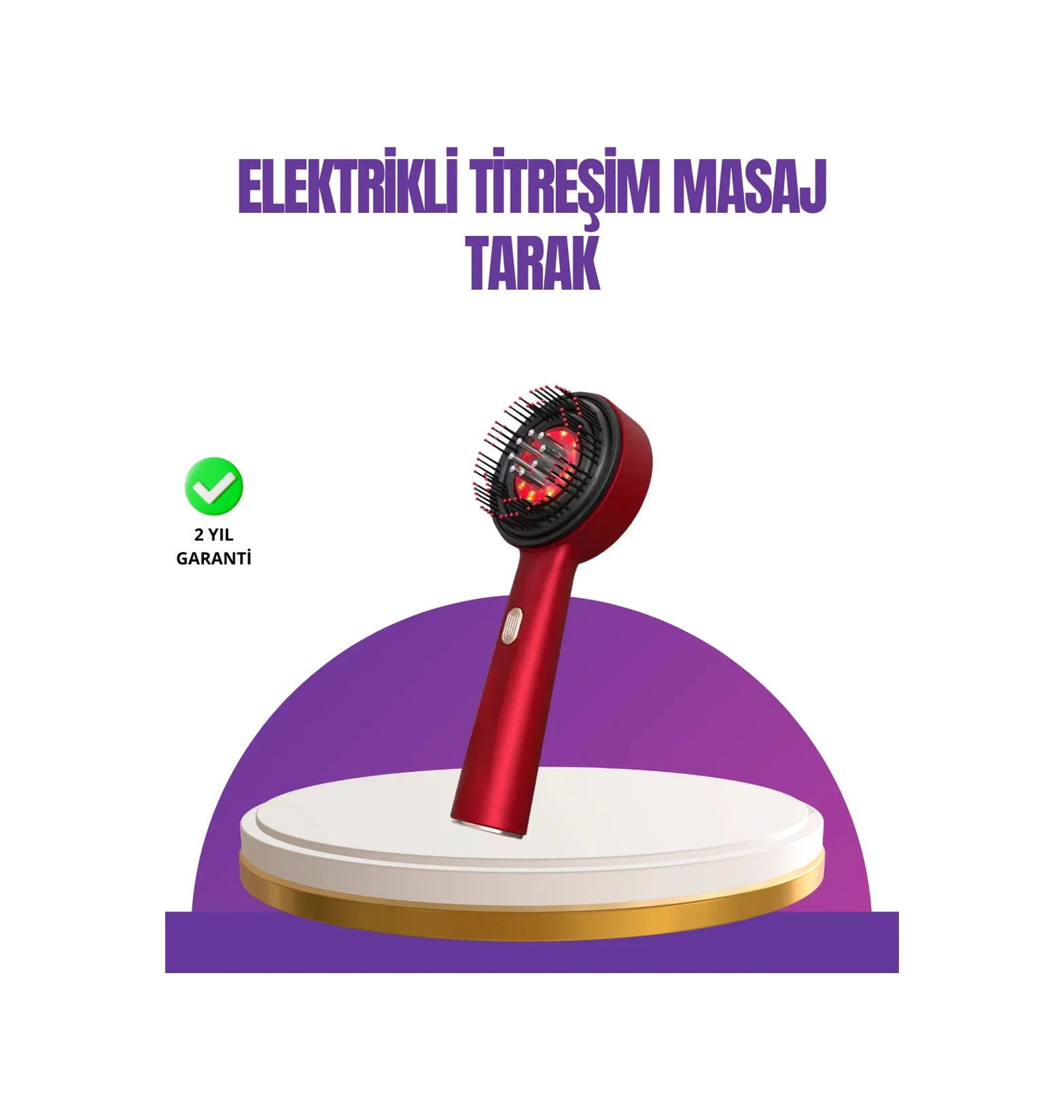 Kırmızı Led Işıklı Saç Derisi Masaj Aleti