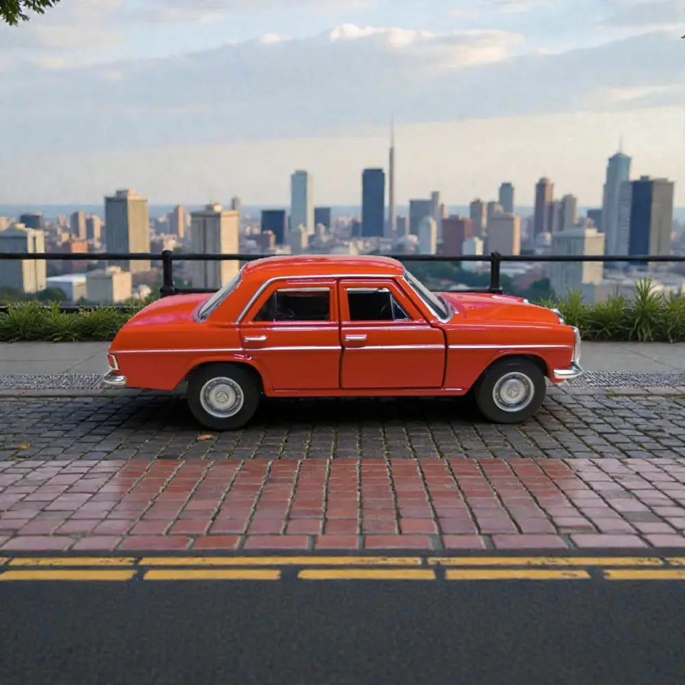Kırmızı Mercedes Benz 220 Diecast Çek Bırak Model Araba