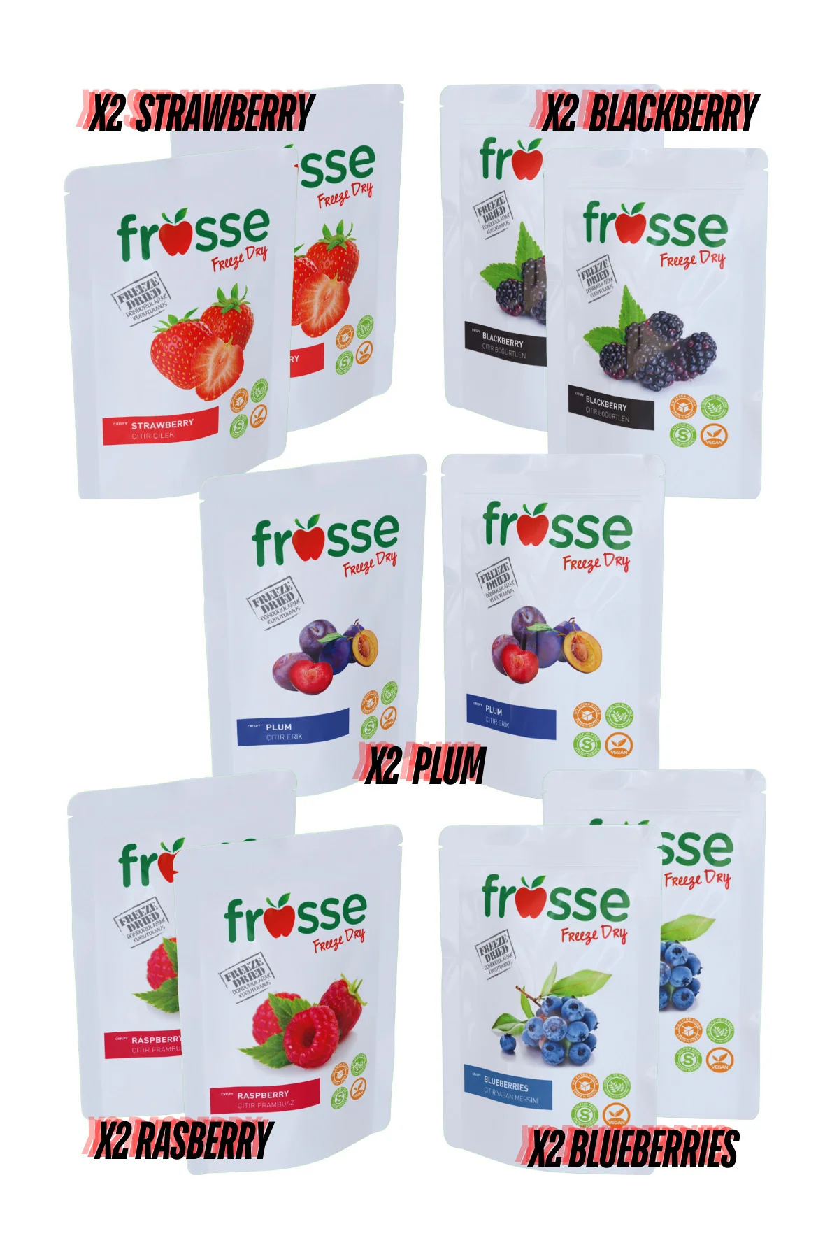 Kırmızı Meyveler Sepeti - Freeze Dried - Üretici Firmadan Donduru