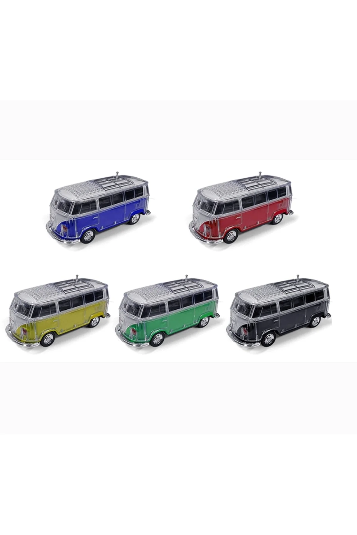 Kırmızı nostaljik minibüs tasarımlı bluetooth hoparlör FM radyo SD kart USB destekli 2 yıl garantili