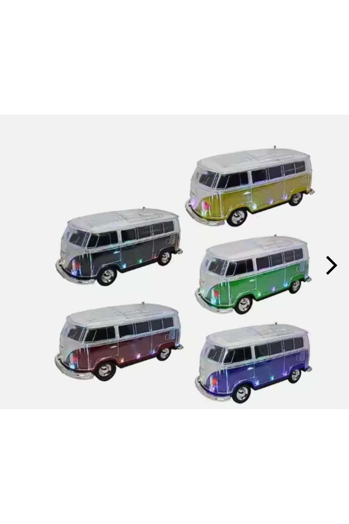 Kırmızı nostaljik minibüs tasarımlı bluetooth hoparlör FM radyo SD kart USB destekli 2 yıl garantili
