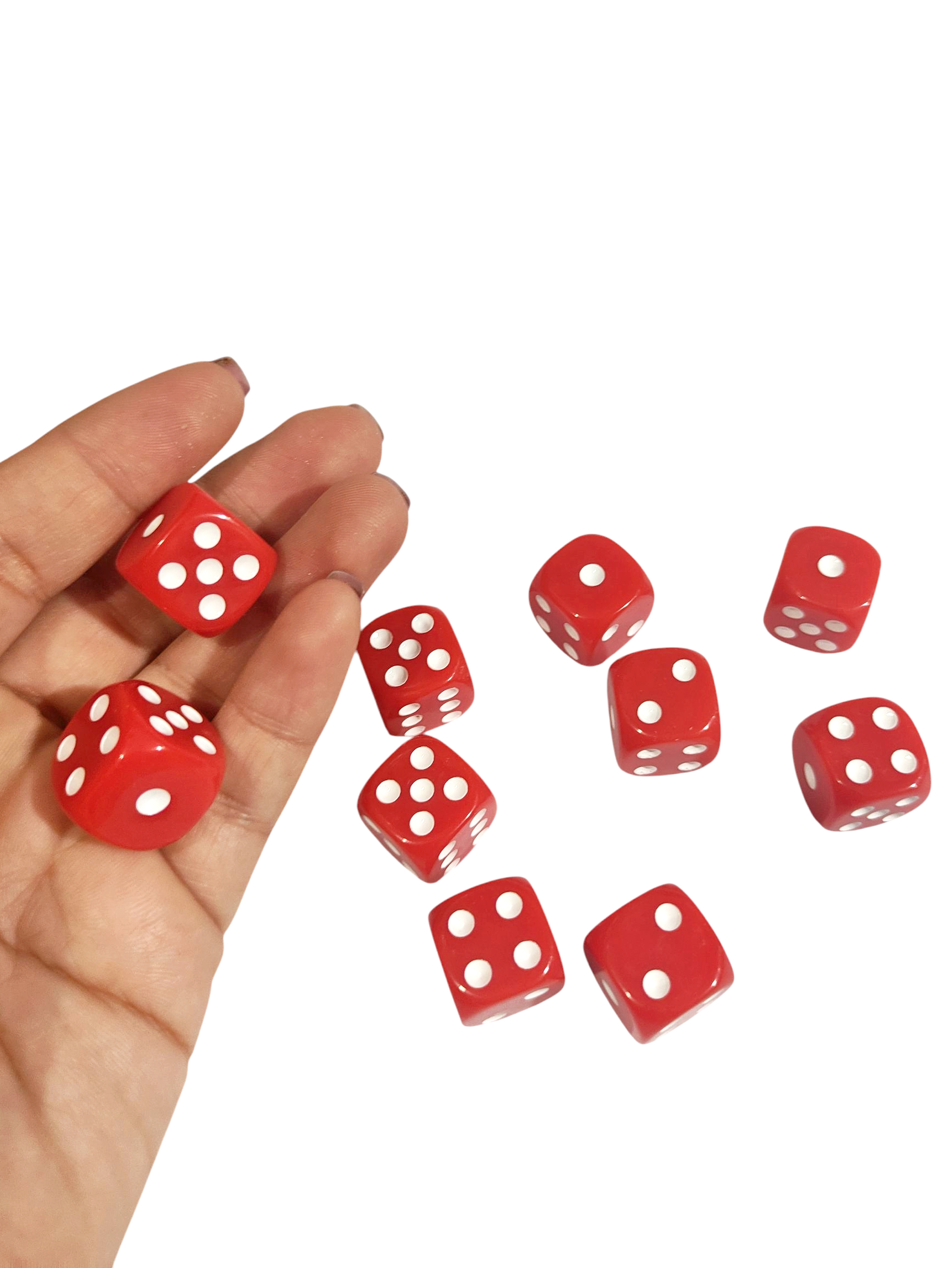 Limmy Kirmizi Okey Zari Renkli Masa Oyunlari Zari - 2 Adet