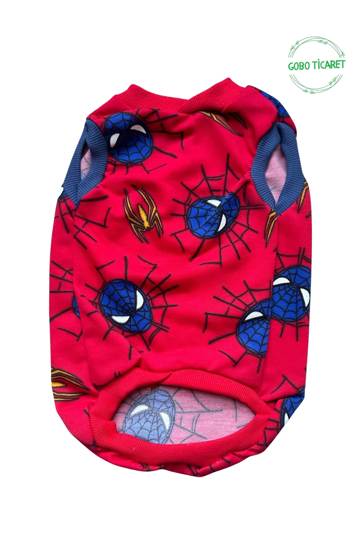 Kırmızı Örümcek Adam Spider Man Desenli Kedi Köpek Kıyafeti Elbis
