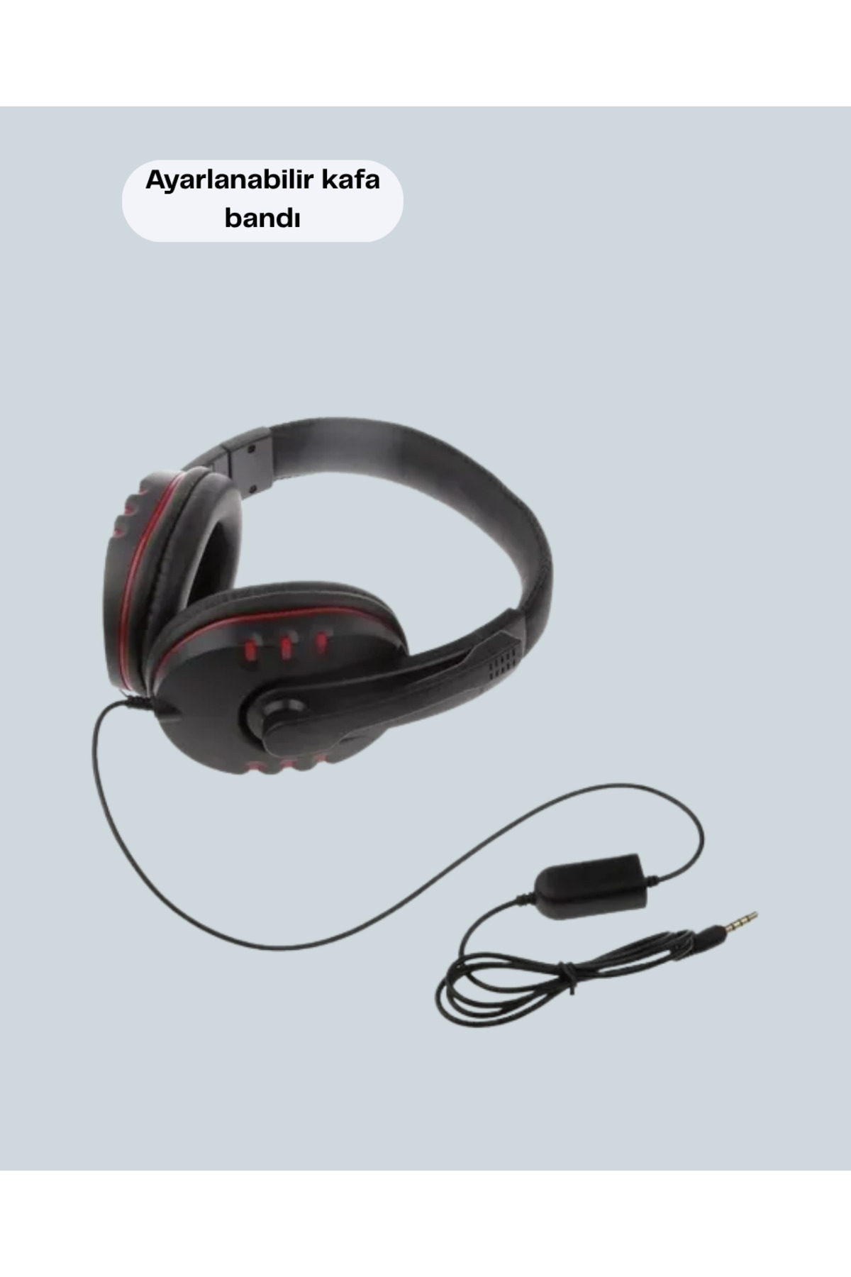 Kırmızı Oyuncu Kulaklığı Bilgisayar Uyumlu Stereo Yüksek Ses Kali