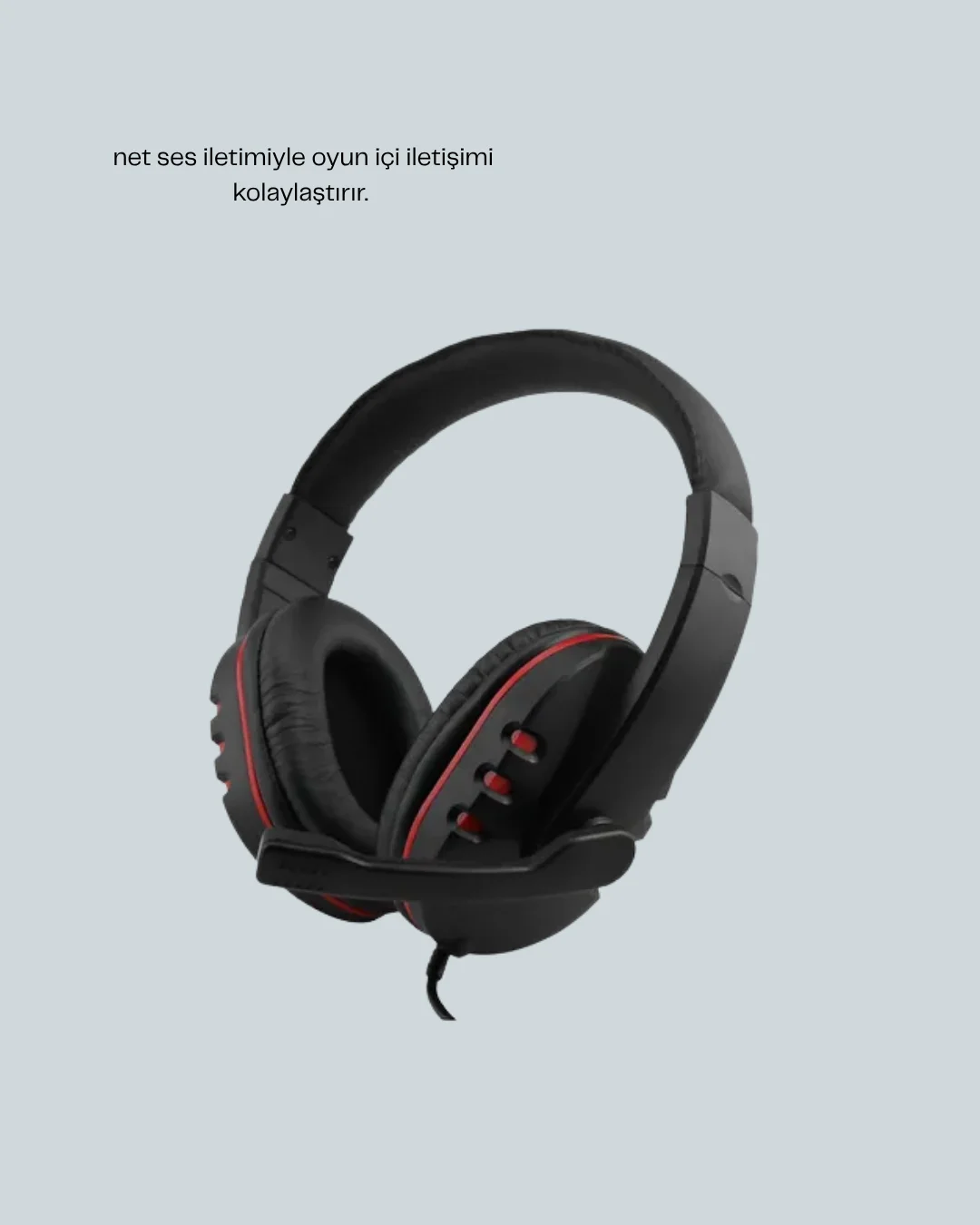 Kırmızı Oyuncu Kulaklığı Bilgisayar Uyumlu Stereo Yüksek Ses Kali