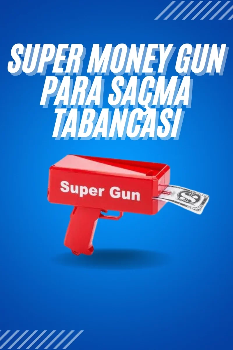 Kırmızı Para Saçma Tabancası - Çocuklara Özel Eğlence ve Organizasyon İçin