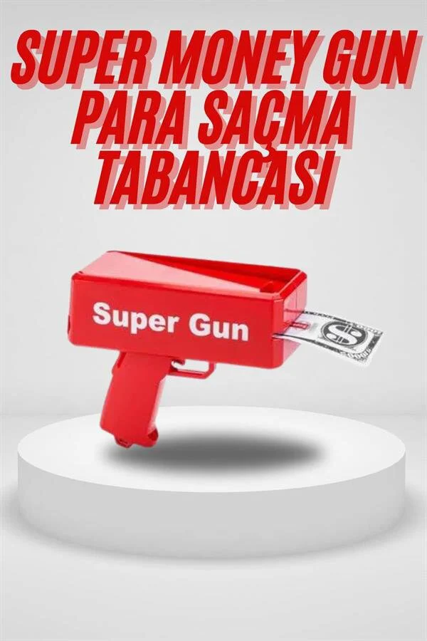 Kırmızı Para Saçma Tabancası - Etkileyici Parti Eğlencesi ve Motor Gelişim Oyuncağı