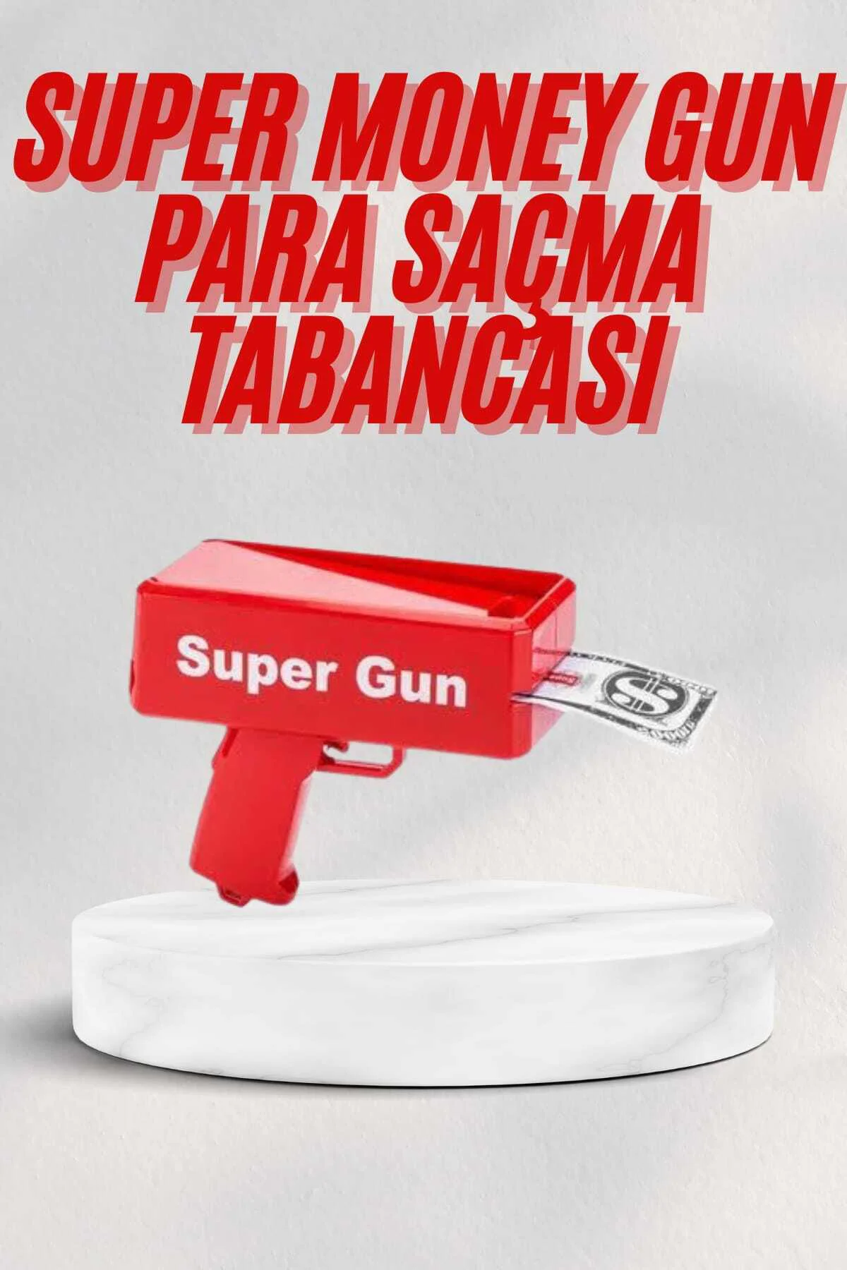 Kırmızı Parti Oyuncağı Para Saçma Fırlatma Tabancası Makinesi Sup Kırmızı Parti Oyuncağı Para Saçma Fırlatma Tabancası Makinesi Sup