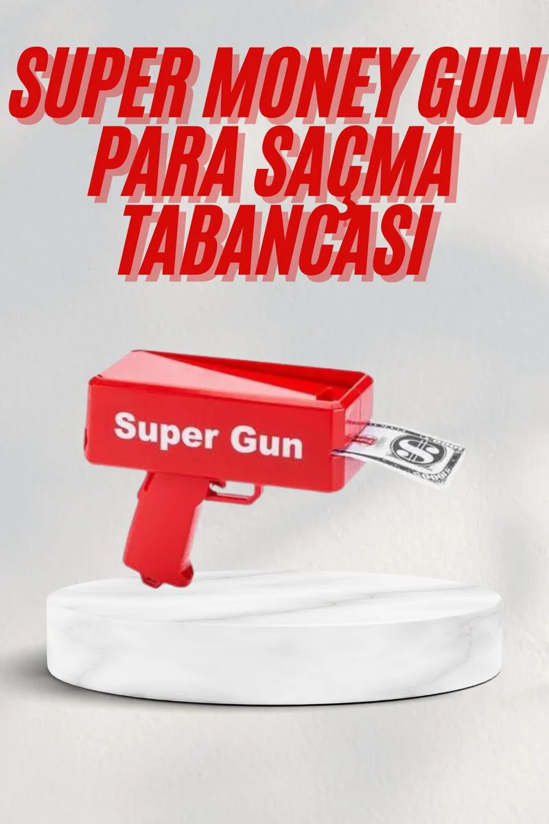 Kırmızı Parti Para Saçma Fırlatma Makinesi - Eğitici ve Eğlenceli Çocuk Oyuncağı
