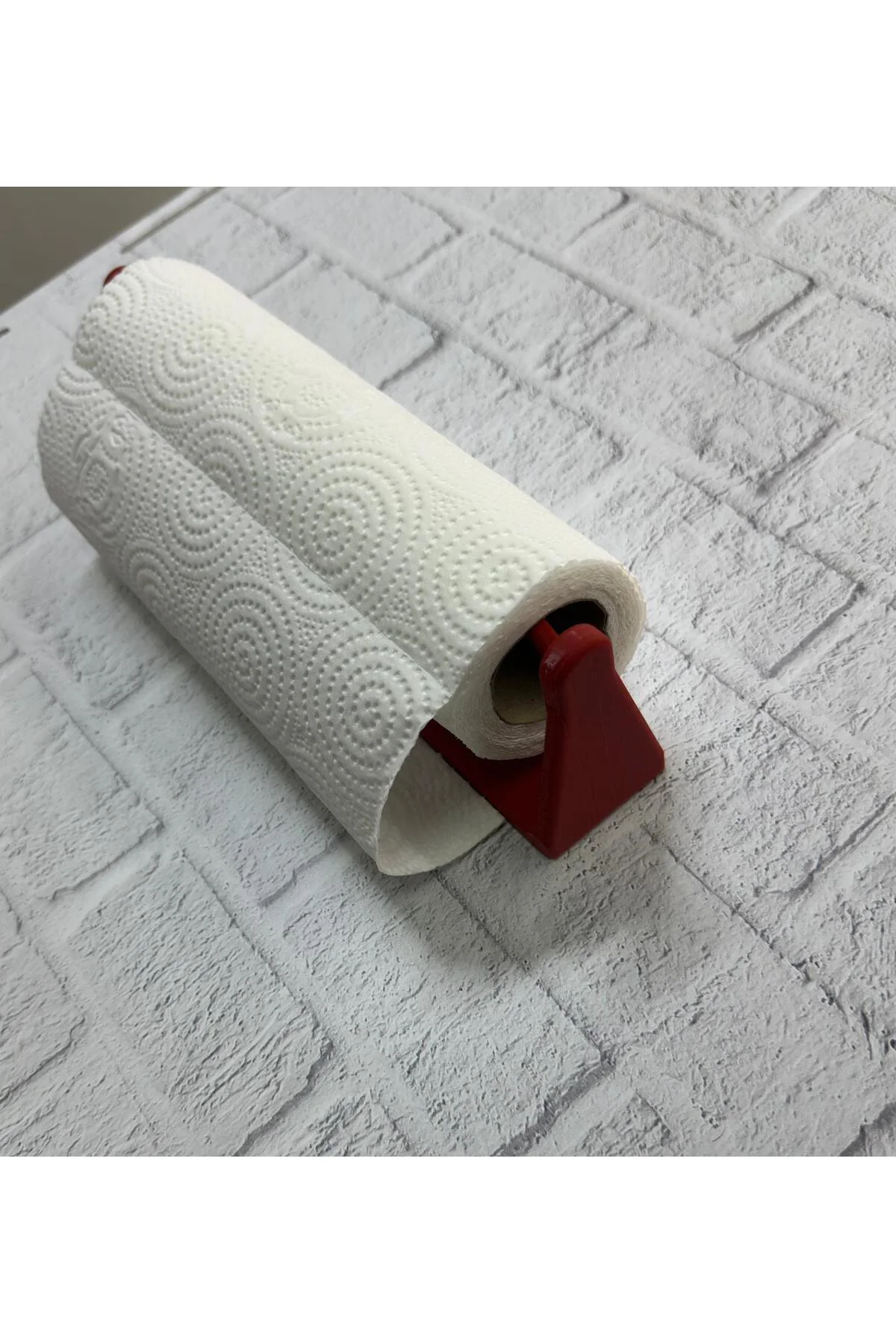 Kırmızı Peçete Tutucu Dayanıklı Duvar Tipi Kağıt Havlu Askısı