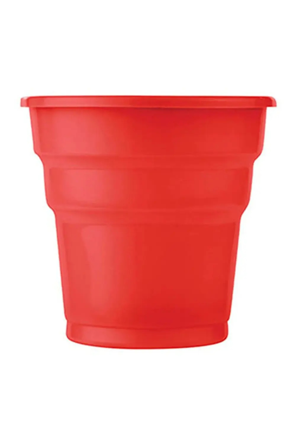 Kırmızı Plastik 16 Kişilik Tabak Bardak Çatal Set