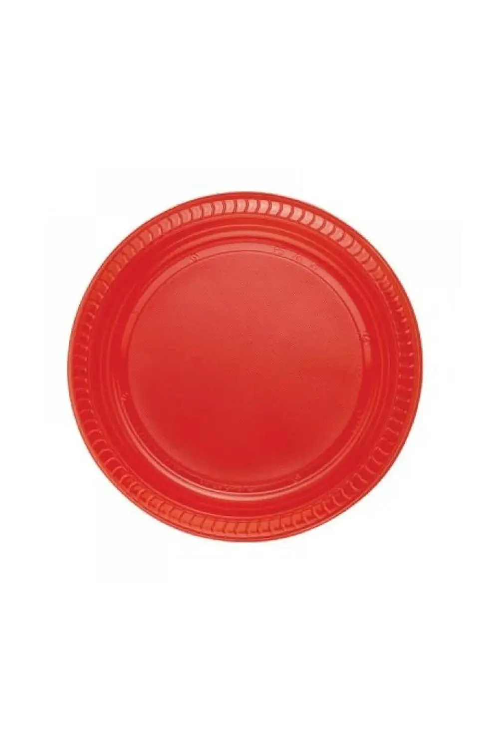 Kırmızı Plastik Tabak 22 cm 25'li