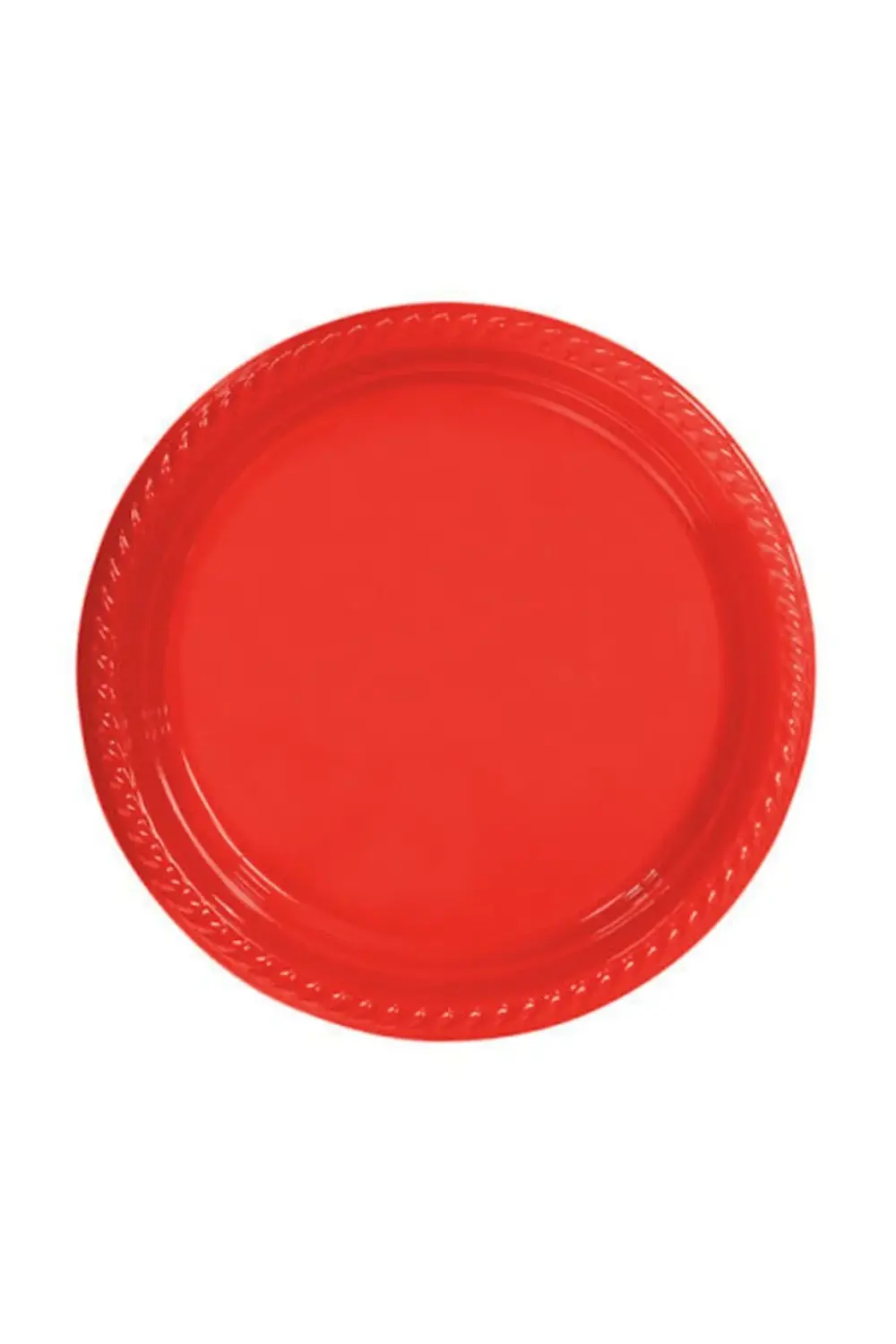 Kırmızı Plastik Tabak 25 Adet 22 Cm