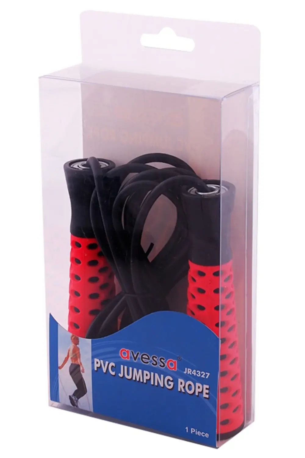 Kırmızı PVC Atlama İpi - Fitness - Crossfit- Rope - Jump - Body -