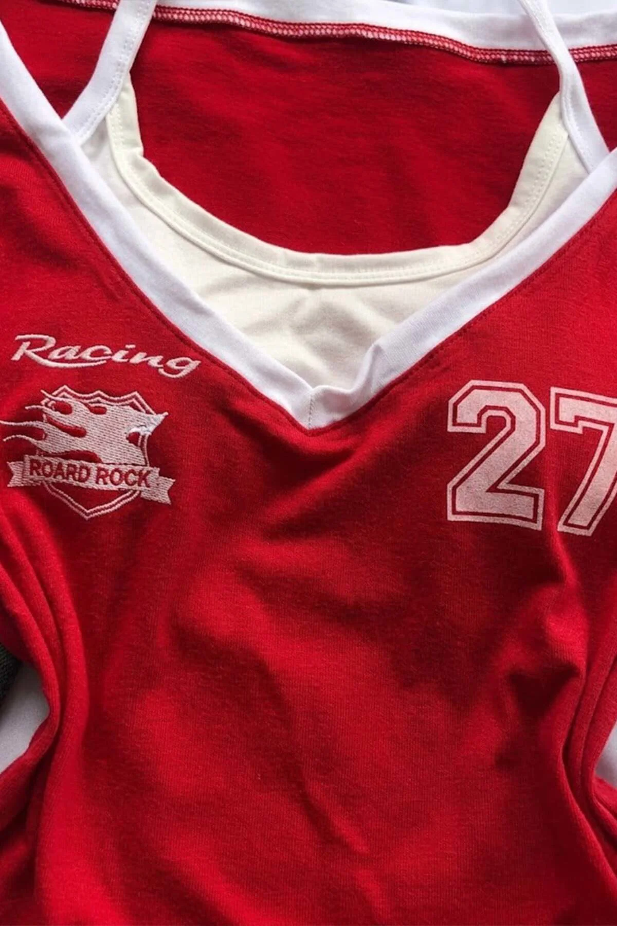 Kırmızı Racing 27 Number Ek Askılı Y2K Kısa Kollu Crop Kırmızı Racing 27 Number Ek Askılı Y2K Kısa Kollu Crop Fiyatı, Yorumları ve Özellikleri