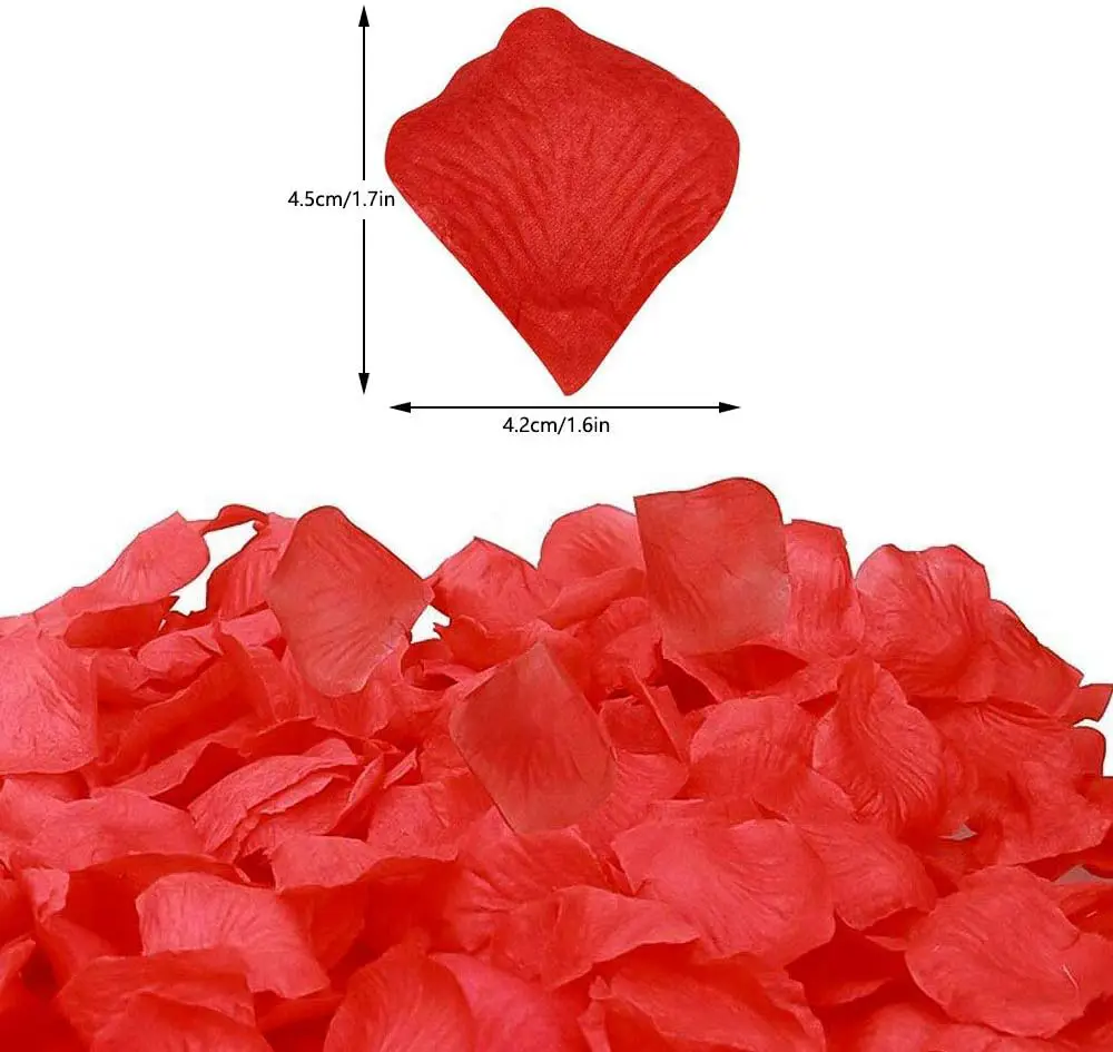 Kırmızı Renk Gül Yaprağı Şekilli Konfeti – 1 Paket 100 Adet (4741