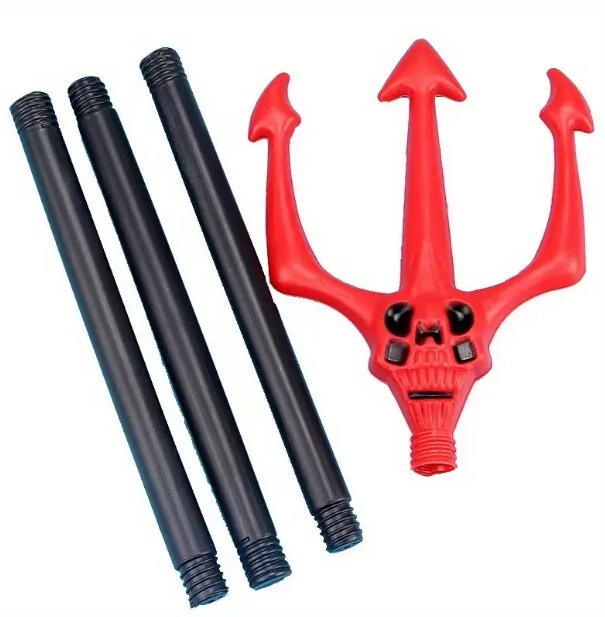 Kırmızı Renk Halloween Cadılar Bayramı Çatal 107 cm Kırmızı Renk Halloween Cadılar Bayramı Çatal 107 cm