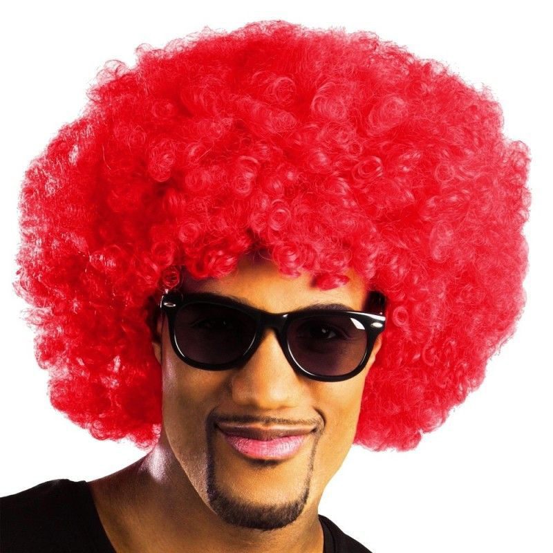 Evimdeyokyok Kirmizi Renk Kivircik Afro Bonus Peruk Tdrtr