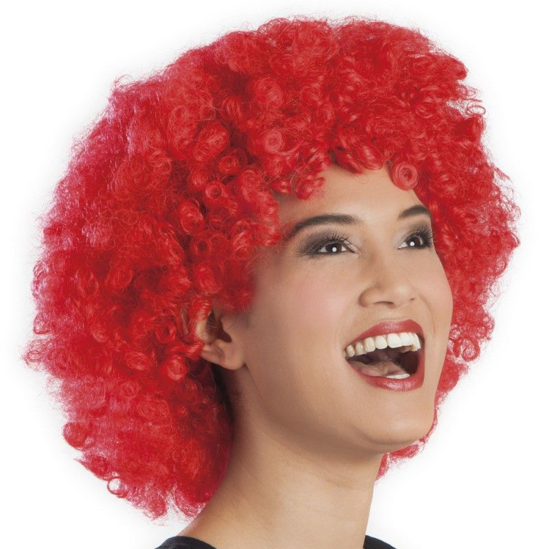 Kırmızı Renk Kıvırcık Afro Bonus Peruk Kırmızı Renk Kıvırcık Afro Bonus Peruk