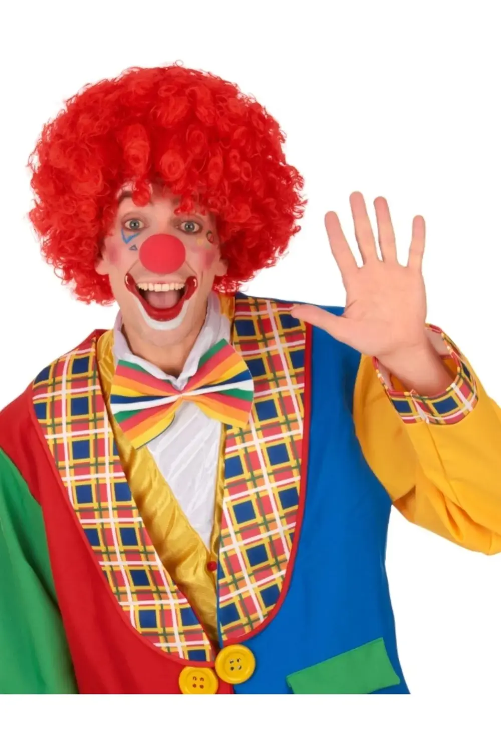 Kırmızı Renk Kıvırcık Afro Bonus Peruk