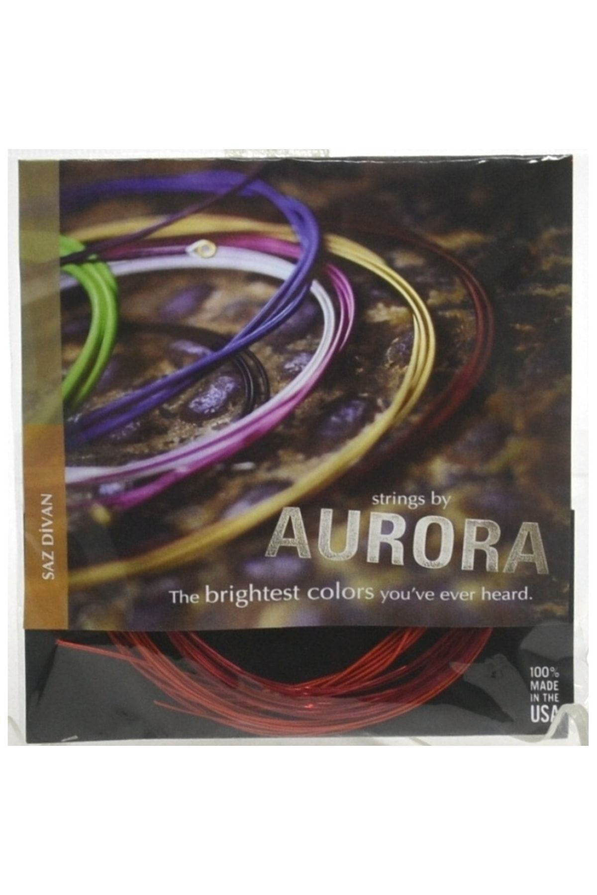 Aurora Kırmızı Renk Profesyonel 0.22 Numara Divan Saz Teli-Mızrap Hediye