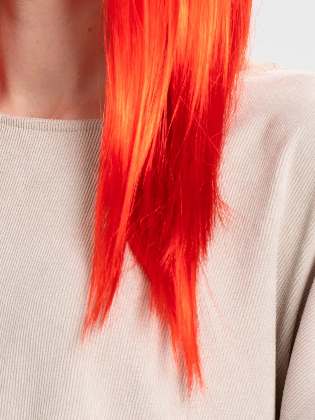 Just Cheap Store Kirmizi Renk Uzun Düz Parti Peruğu