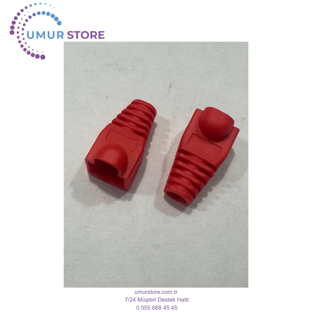 Kırmızı RJ45 Kılıf Kırmız Cat6 Kılıf Kırmızı Cat5 Kılıf 100 Adet
