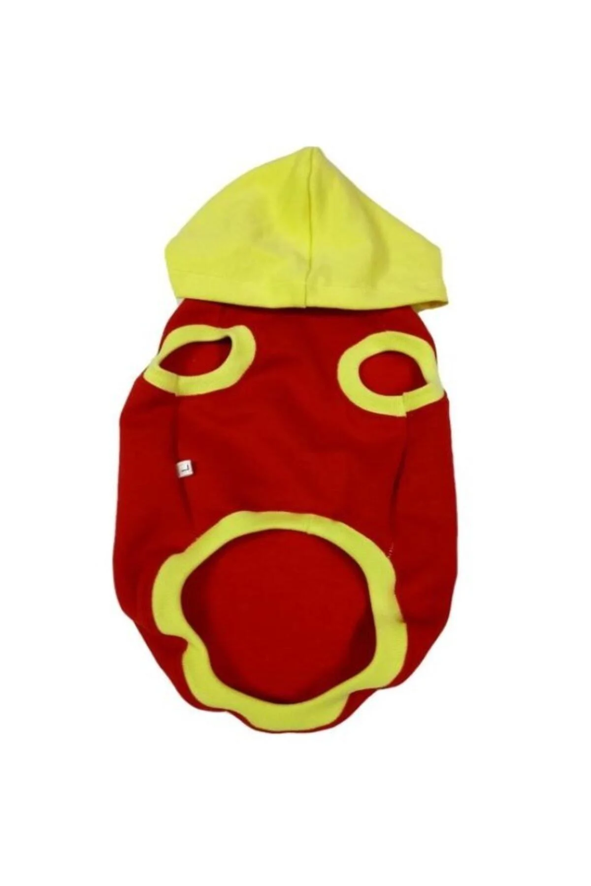 Kırmızı Sarı Kapüşonlu Kedi Köpek Kıyafeti Elbisesi Xxlarge/xxl/b