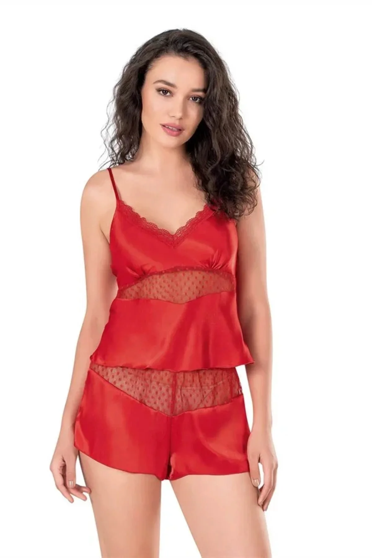 Kırmızı Saten Babydoll Şort Takımı Fiyatı, Yorumları ve Özellikleri