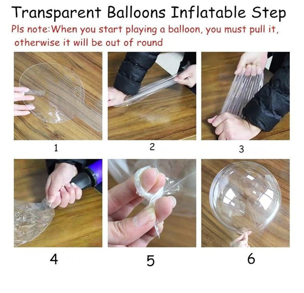 Kırmızı Simli Yuvarlak Şeffaf Balon 24 İnç