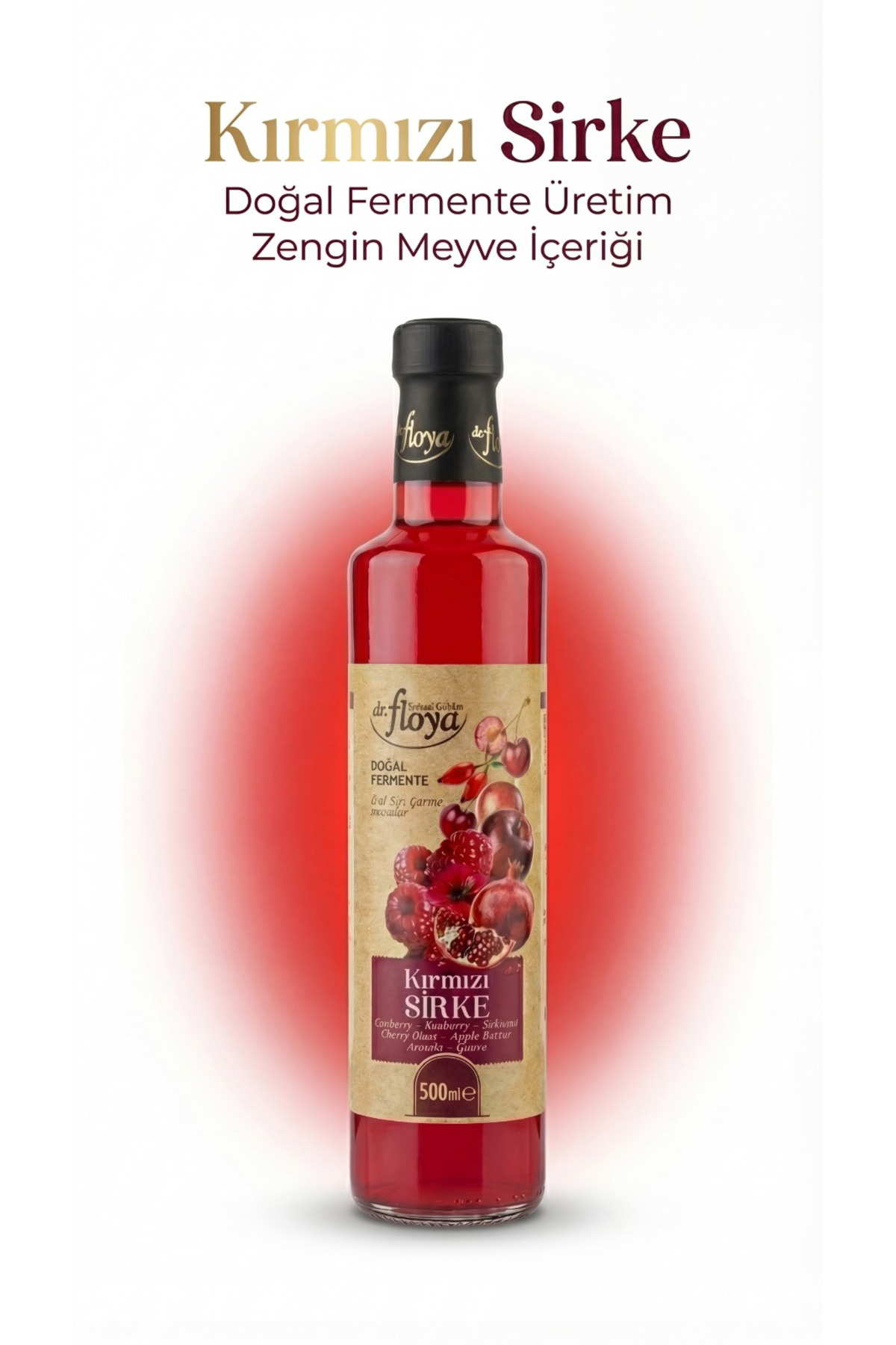 Kırmızı Sirke Doğal Fermente 500 ML