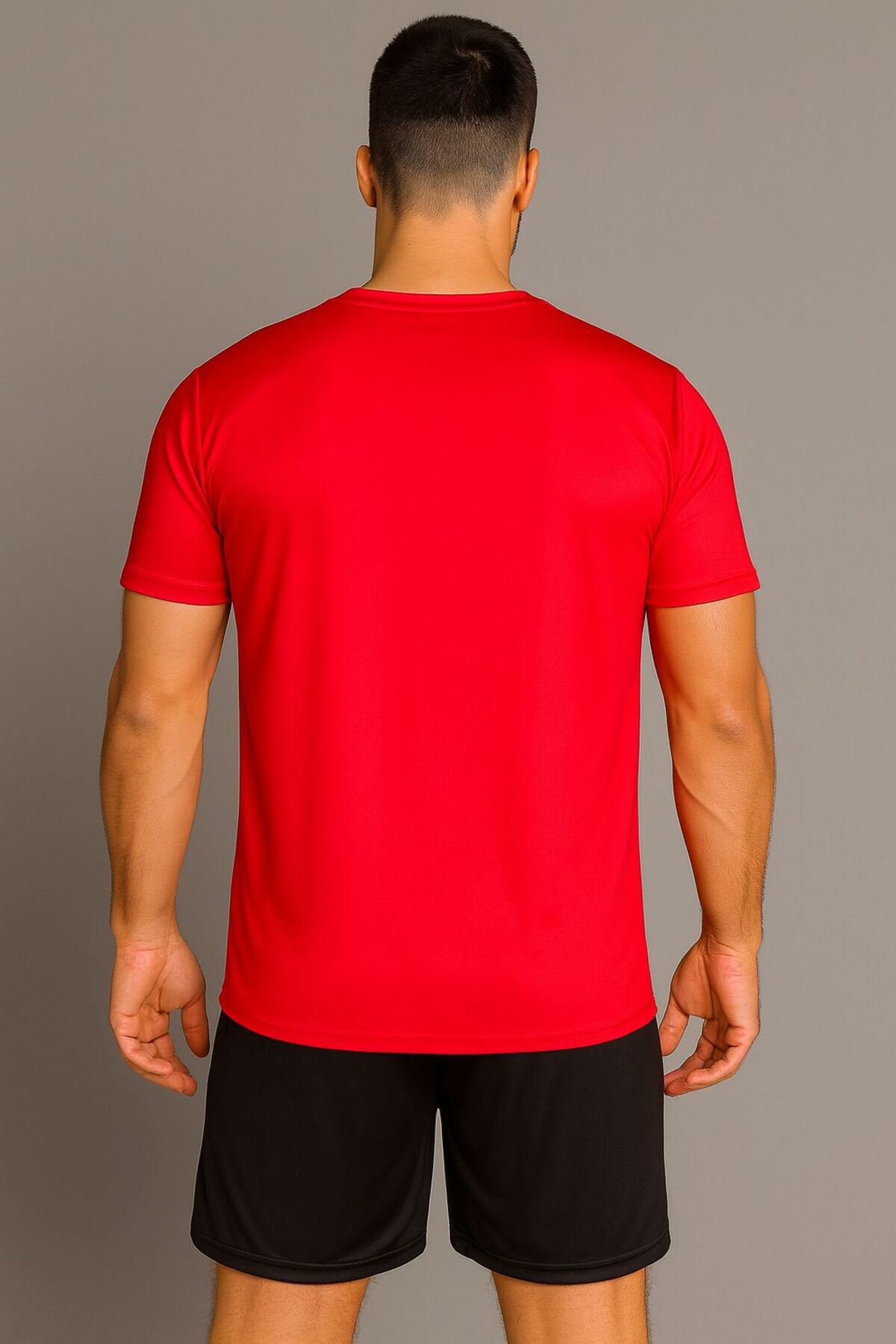 Sportech Kırmızı-Siyah Forma Takımı K0146 (Tek Kelime İsim Ve Numara Yazil