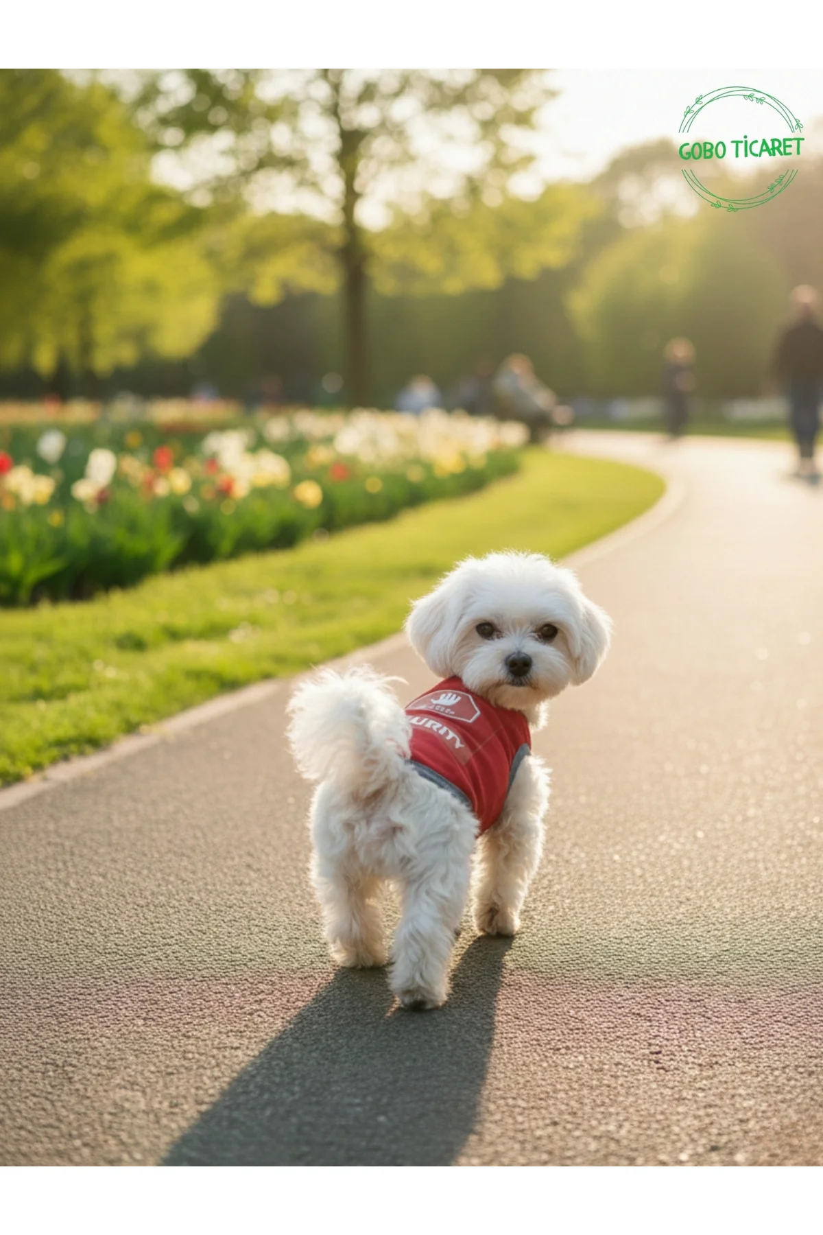 Kırmızı Stop Security (Güvenlik) Baskılı Kedi ve Köpek Kıyafeti T