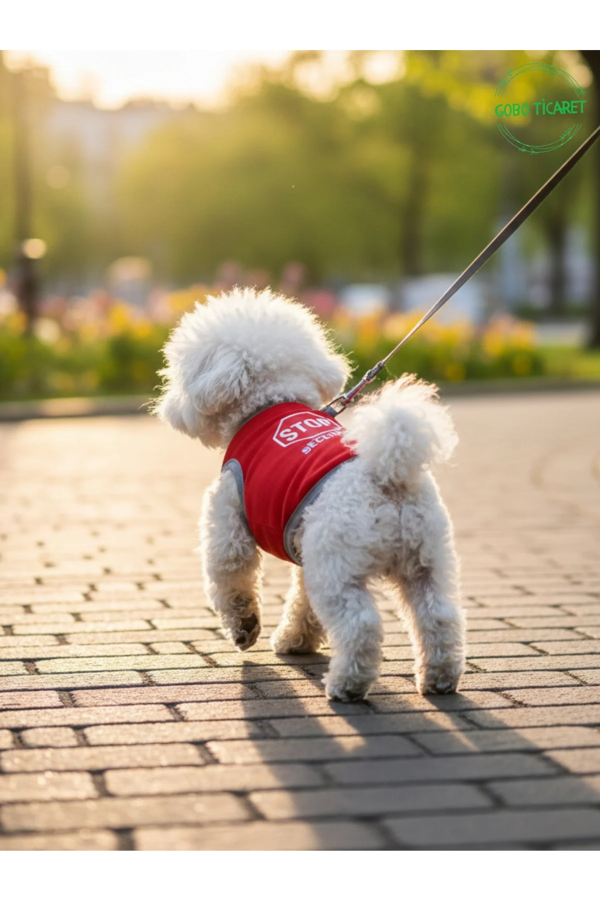 Kırmızı Stop Security (Güvenlik) Baskılı Kedi ve Köpek Kıyafeti T