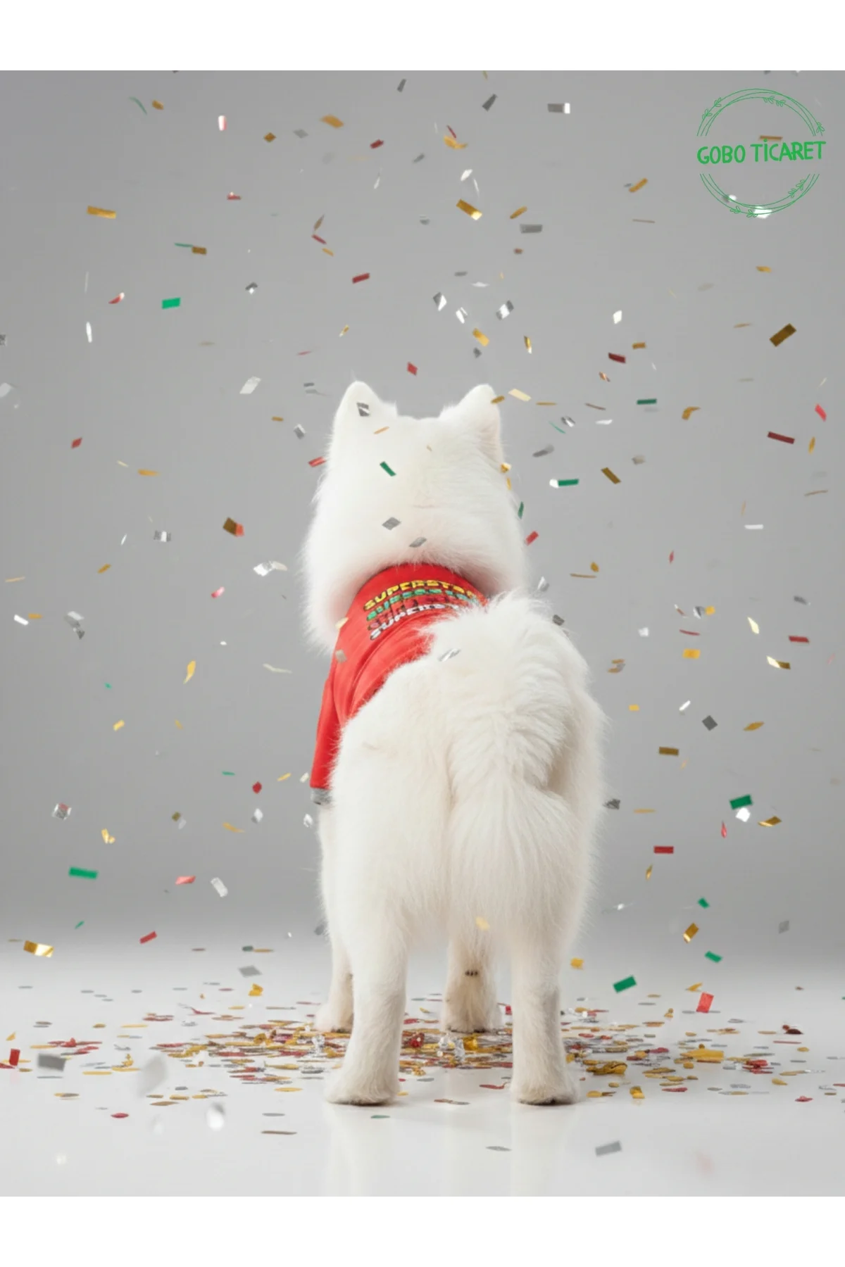 Kırmızı SUPERSTAR Yazılı Kedi ve Köpek Kıyafeti Tişörtü Elbisesi 