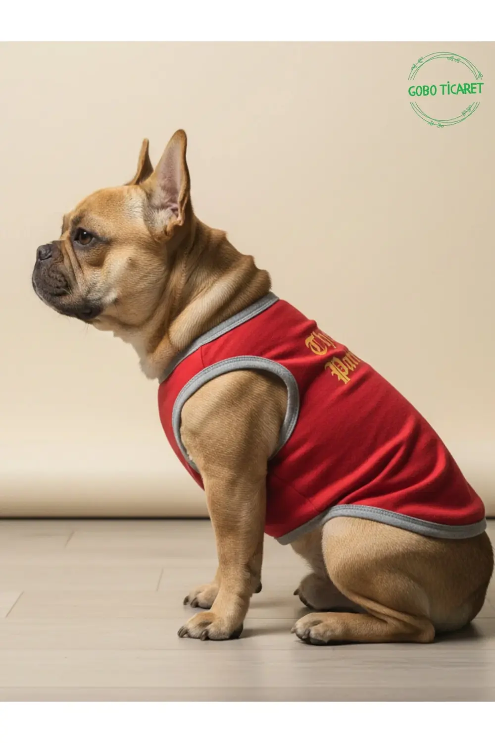 Kırmızı The Patron Yazılı Kedi ve Köpek Kıyafeti Tişörtü Elbisesi