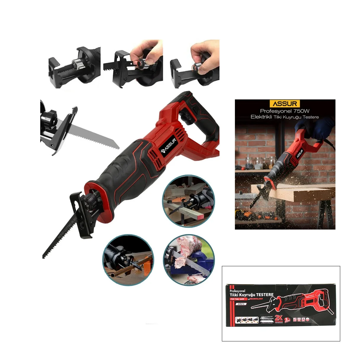 Kırmızı Tilki Kuyruğu Elektrikli Testere 230v 0-2800 Rpm Asr-616 Bx40 Fiyatı, Yorumları ve Özellikleri