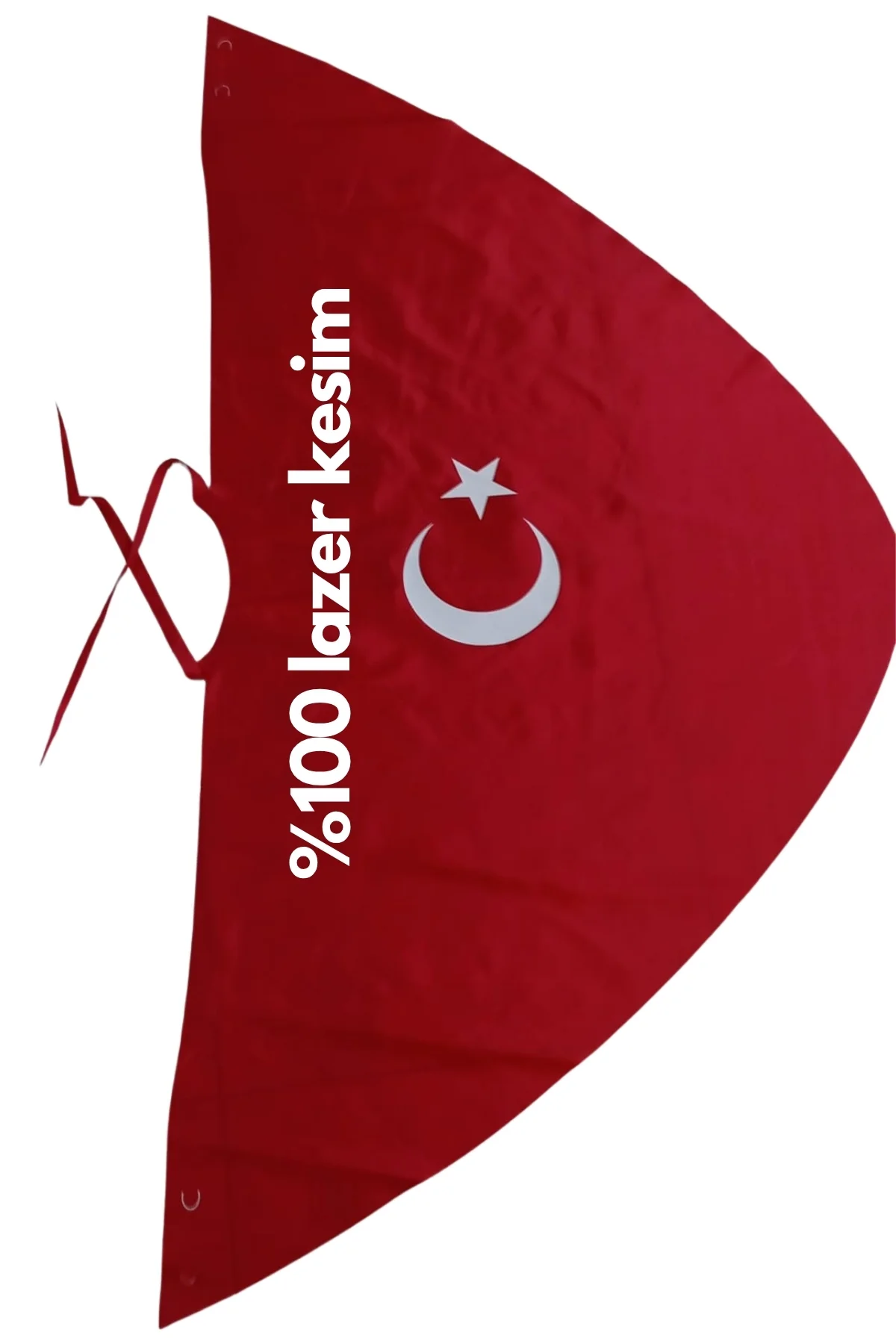Kırmızı Türk Bayrağı Ay Yıldızlı Temalı Pelerin 135*75 cm 23 Nisa