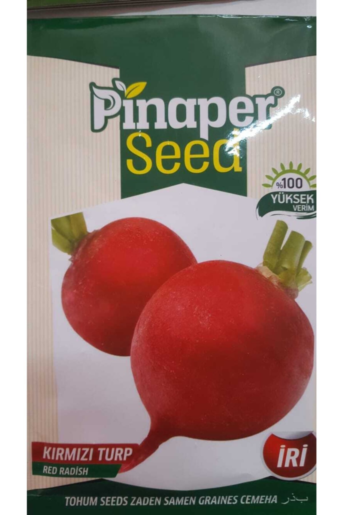 Kırmızı Turp Tohumu 1 Paket %100 Yüksek Verimlidir.