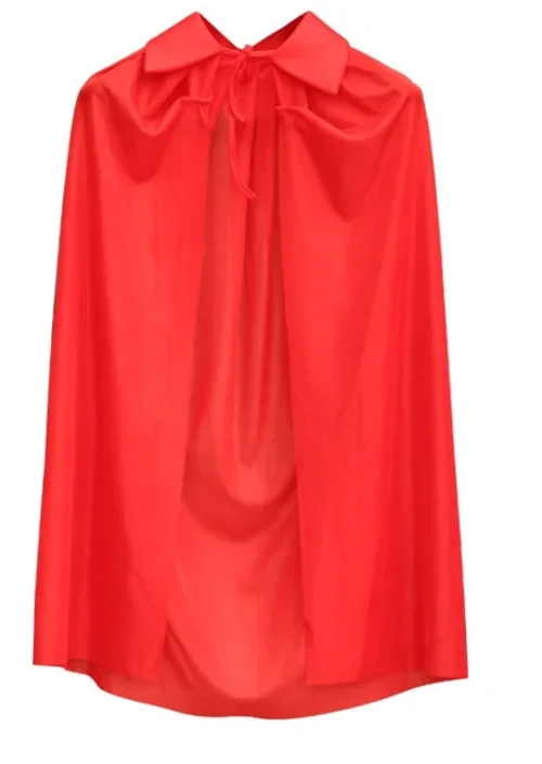 Kırmızı Yakalı Pelerin Çocuk Boy 90 cm - Kaliteli Kumaş Bağlama Aparatlı Kırmızı Yakalı Pelerin Çocuk Boy 90 cm - Kaliteli Kumaş Bağlama Aparatlı - Görsel 2