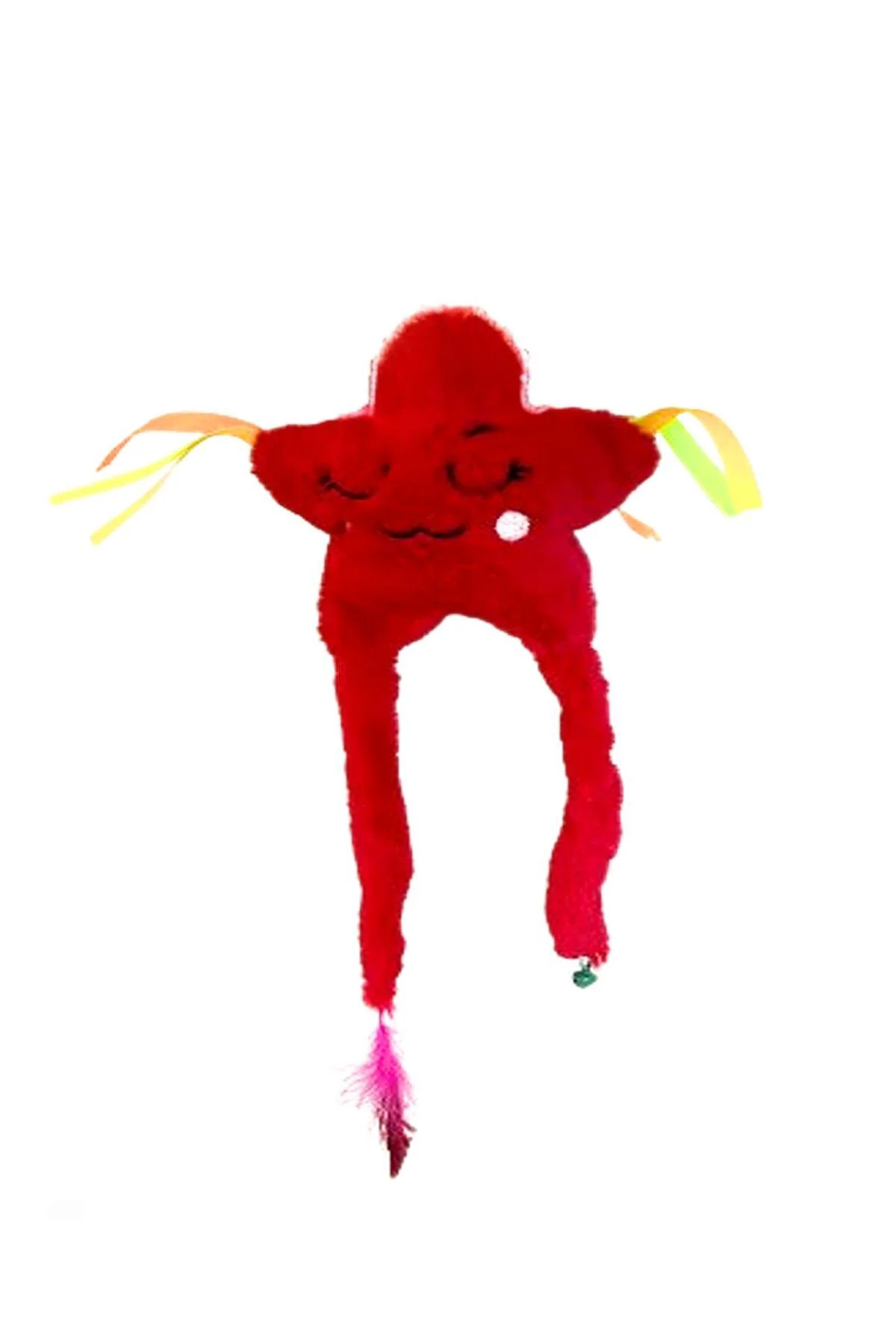 Kırmızı Yıldız Peluş Kedi Oyuncağı