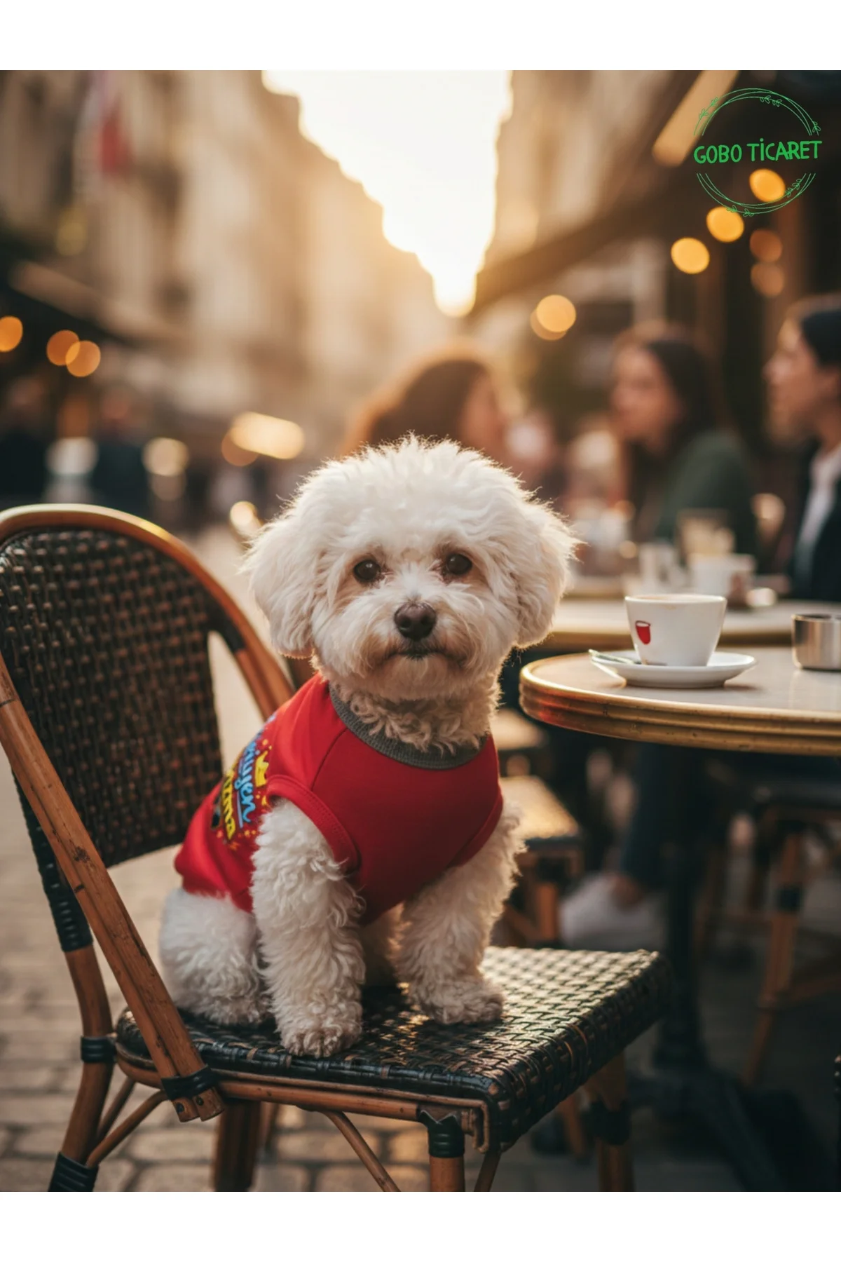 Kırmızı Yürüyen Karizma Yazılı Kedi ve Köpek Kıyafeti Tişörtü Elb
