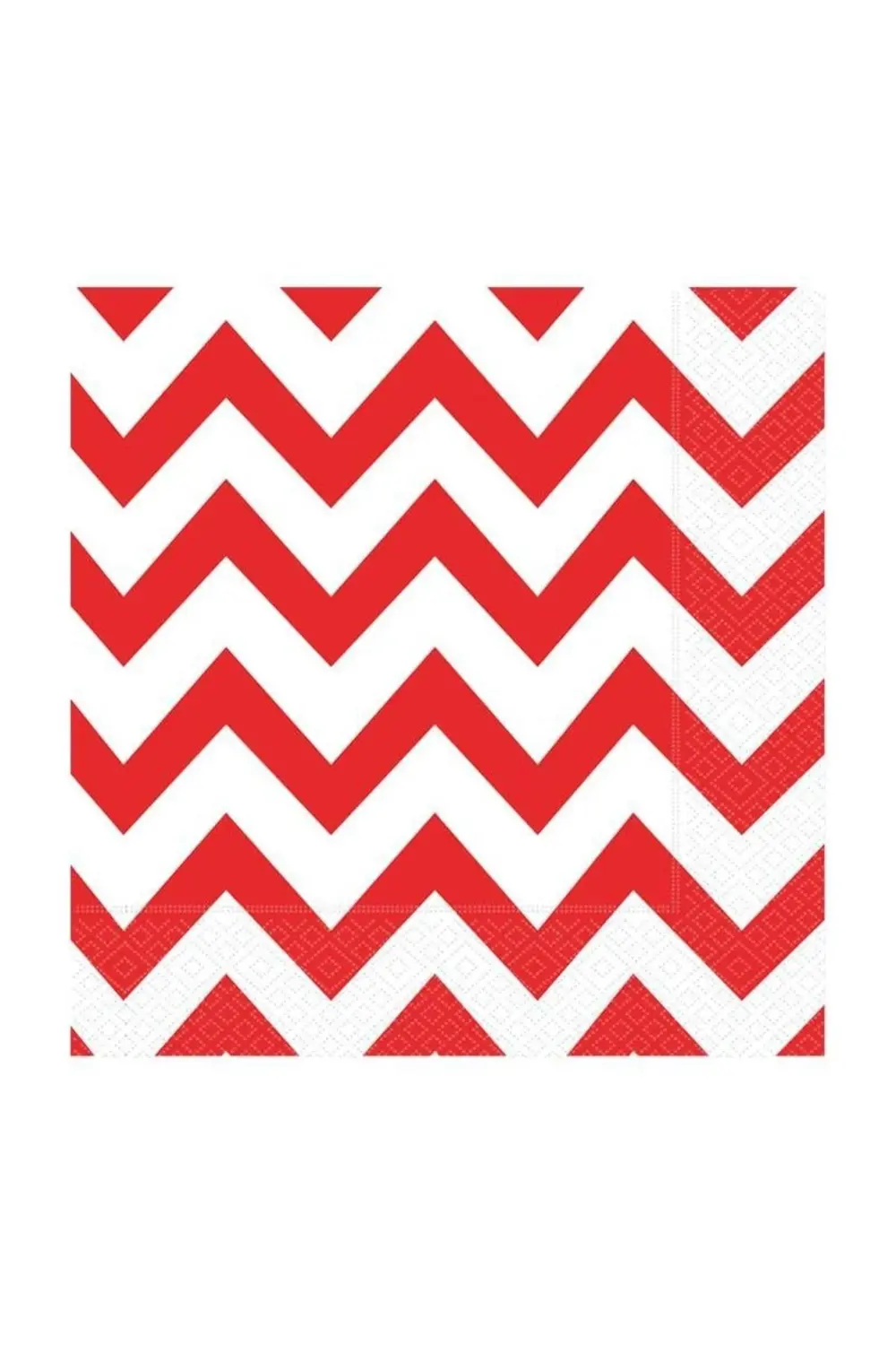 Kırmızı Zigzag Kağıt Peçete 33x33 cm 20'li