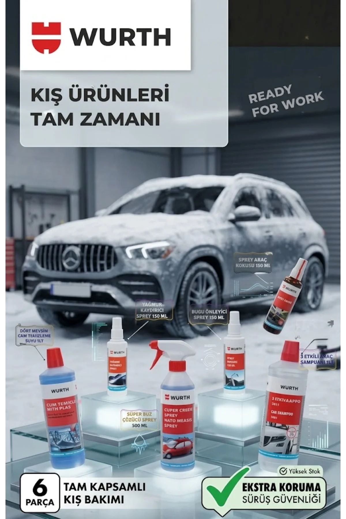 Kış Bakım Ürünleri Seti | Araçlar İçin Komple Koruma ve Temizlik