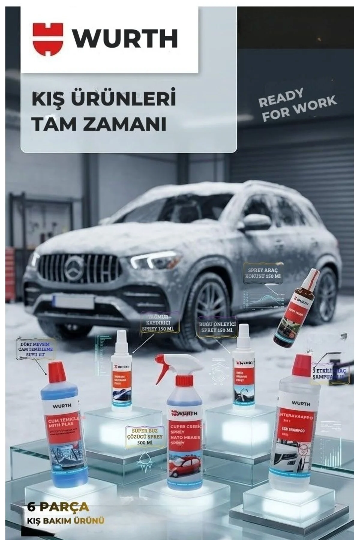Kış Bakım Ürünleri Seti | Araçlar İçin Komple Koruma ve Temizlik