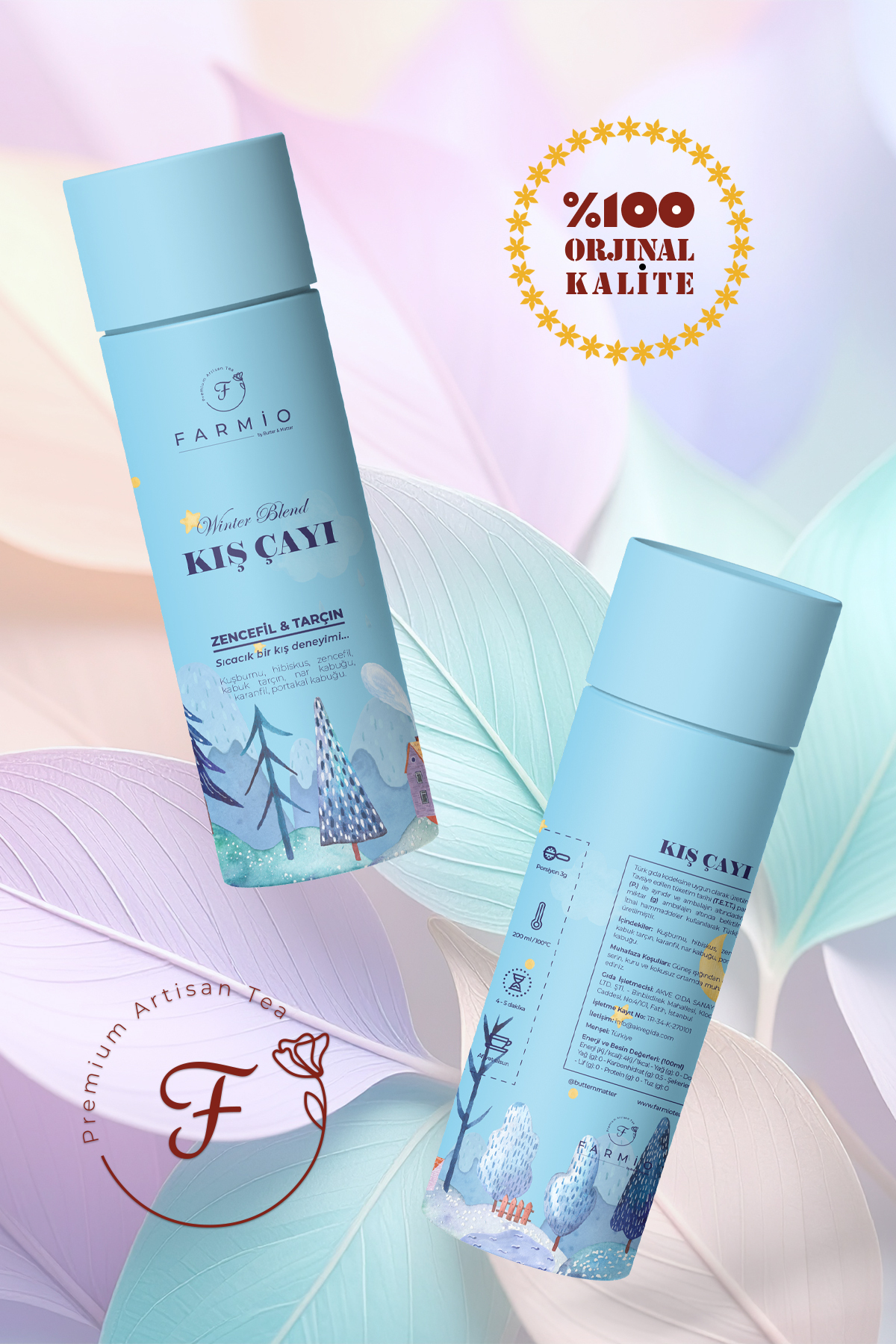 KIŞ ÇAYI – 12 Poşet – Premium Karışım – Kuşburnu, Hibiskus, Tarçı